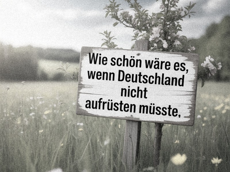 Wie schön wäre es, wenn Deutschland nicht aufrüsten&nbsp;müsste