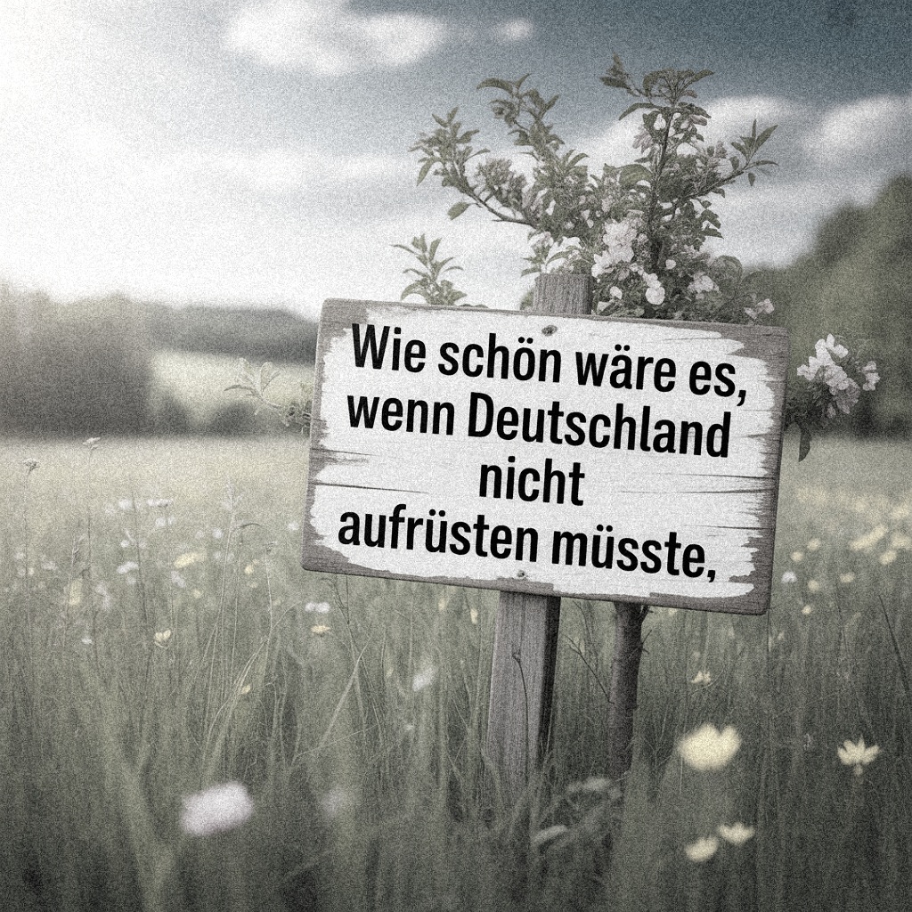 Wie schön wäre es, wenn Deutschland nicht aufrüsten&nbsp;müsste